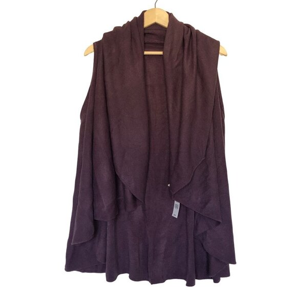 NWT mia + tess Shawl Collar Vest Lavender Purple Women's One Size - Picture 1 of 9